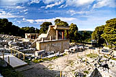 Knossos palazzo minoico ingresso principale con torre del corpo di guardia a forma di loggetta 2000-1400 a.c.